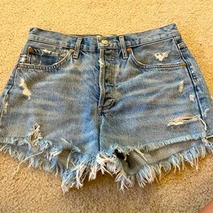 ALGOLDE Ripped blue jean shorts (NEW LOW PRICE)